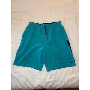 Nike Contend Volley Blue Green Mesh Lined Swim Short Large Men's
